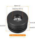 4 Pack Plastic Threaded Tube Inserts With M10 Thread For 38mm Round Tubes 1.5 Inch OD Adjustable Height Black Plug Caster Inserts