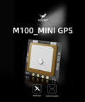 Mini M100 GPS Module For UBLOX Compatible With 2-7 Inch FPV Racing Drones, showing ceramic antenna and indicators.