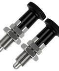 Two Pack M10x1.5 Spring Plunger Ball Nose 304 Stainless Steel Push Fit Indexing Plunger Quick Release Pin