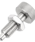 Heavy Duty Spring Plunger With Knurled Handle M10x1.5 Spring Return Knob Plunger 304 Stainless Steel Retractable Coarse Thread Index