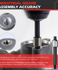 Close-up of M10x1.0 Metric Thread Repair Kit with drill inserted in metal showing stainless steel inserts for fixing damaged threads.