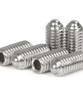 Stainless Steel M10 x 16mm Hex Socket Spring Ball Point Grub Screws SUS304 10 Pieces, rust and wear-resistant for precision positioning.