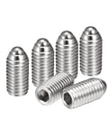 Ball Point Set Screws M10 X 20mm 304 Stainless Steel Ball Plunger Hex Socket Drive Screw Set 6 Pieces