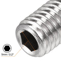 Close-up of Ball Point Set Screws M10 X 20mm 304 Stainless Steel Ball Plunger Hex Socket Drive Screw Set for precise positioning.