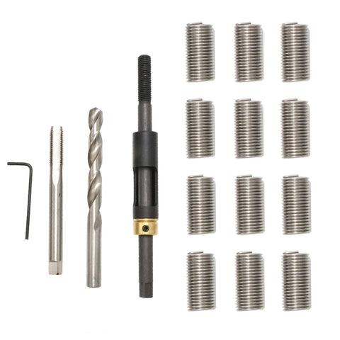 M11 x 1.5 Head Bolt Thread Repair Kit With Wire Thread Inserts For Kia Isuzu Honda Toyota Hyundai Cadillac And More By Saihisday Heavy Duty Steel And Iron Construction Delivers A Quick DIY Fix For Stripped Engine Block Threads. Includes tools and inserts.