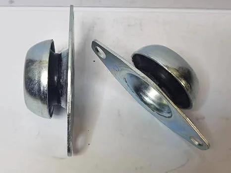 Two M12 bell type vibration mounts for isolation, showcasing steel construction and compression-shear cup design for noise reduction.