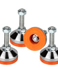 Heavy Duty Adjustable Leveling Feet Set for Workbenches Machines and Cabinets, 4 Pack, 2.36 Inch Base Diameter, M12 Thread, 1300 Pound Capacity