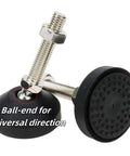 Heavy duty M12x50mm leveling feet deliver 2.83 inch height and 880 lb capacity, adjustable swivel rubber feet with ball-end.
