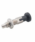 M12 Self Locking Stainless Steel Spring Locating Pin With Ball Nose Plunger And Knob Easy To Operate Pull Out Handle Rotate 90 Degrees