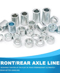 22 Pieces M12 Industrial Steel Spacer Sleeve Bushings Kit For 12mm Axle With 12 Lengths 316 Stainless Steel Set