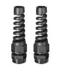 Two M12 Waterproof Cable Gland IP68 Nylon Joint With Strain Relief And Adjustable Locknut, Fits 4.5 To 7.8 Mm Wires, 2 Pack