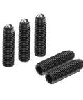 5 pieces of M12 X 40mm screw thread ball plunger high carbon steel hex socket spring plunger for lubrication and pneumatic tools