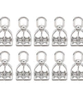 10Pcs M15 Pulley Block 304 Stainless Steel Heavy Duty Traction Wheel Single/Double Wheel Lifting Rope Block(Single) front view