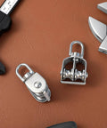 2 Pack M15 Double Sheave Pulley Block, 304 Stainless Steel Lifting Crane Swivel Hook Wire Rope Hanging Wire Towing Wheel on table