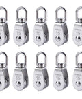 M15 Single Pulley Snatch Block With Swivel Hook For Lifting And Crane Hoisting, 304 Stainless Steel Corrosion Resistant, Pack Of Ten