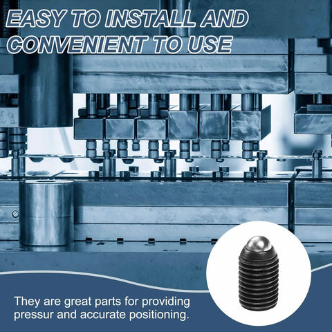 10 Pack M16 25mm Screw Thread Ball Plungers With Hex Socket High Carbon Steel Construction For Lubrication And Pneumatic Tools Black Finish