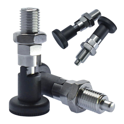 Self Locking Indexing Pin And Spring Plunger Stainless Steel M16 Threaded Lock Pin Bolt by Menolana for secure hold in machining.