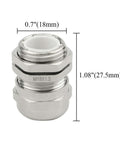 5 Pack Stainless Steel Cable Gland Fixing Heads for 5mm to 10mm Cables, M18 Fittings, Waterproof and Corrosion Resistant