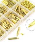 242 Pieces M2.5 Brass Spacers And Standoffs Assortment Kit With Male And Female Hex Spacers Screws And Nuts For Printed Circuit Boards