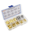 M2.5 Brass Male And Female Threaded Hex Standoffs Spacers And Stainless Phillips Screw Nuts Assortment Kit for Electronics in a box