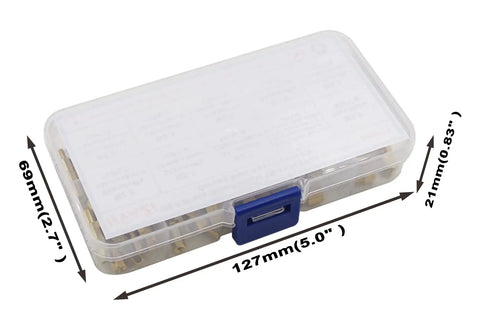 M2.5 Brass Male And Female Threaded Hex Standoffs Spacers And Stainless Phillips Screw Nuts Assortment Kit in plastic box