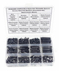Assorted M2.5 Nylon Hex Standoffs Spacers Kit With Screws Nuts And Washers, 435 Pieces, Black, Male Female, Metric Fasteners