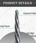 Durable M2 HSS One Half Inch Taper Chucking Reamer With Non Slip Shank For Steel Alloys Metal Wood And Plastic, showing tapered point and long taper