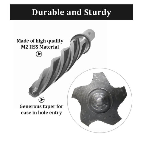 Half Inch Bridge Reamer Set For Metal Work M2 HSS Car Reamer Tapered Alignment Reamer Drill Bit With Spiral Flute And Straight Shank