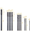 M2 HSS Chucking Reamer Set 14 PC With Spiral Flute For Precise Hole Enlargement And Finishing From 0.1240 To 0.5010 Inches Durable Nitrided Surface For Wood Metal Plastic Projects displayed with size measurements