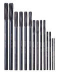 M2 HSS Chucking Reamer Set 14 PC with spiral flute for precise hole enlargement and finishing, nitrided surface shown side by side.