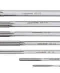 Seven-piece Pro Grade M2 HSS Chucking Reamer Set For Precise Reaming In Lathes And Drills One Eighth To One Half Inch By Sixteenths Right Hand Cut