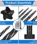 Five Piece M2 HSS Taper Chucking Reamer Set Pro Grade For Metalworking By Makerfire Includes Reamers In Three Eighths Inch Half Inch Five Eighths Inch Three Quarters Inch And Thirteen Sixteenths Inch That Fit A Half Inch Round Shank product details
