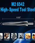 7 Degree Ball Joint Tapered Reamer With One And One Half Inch Per Foot Taper M2 6542 High Speed Steel Universal Tie Rod Drill Bit