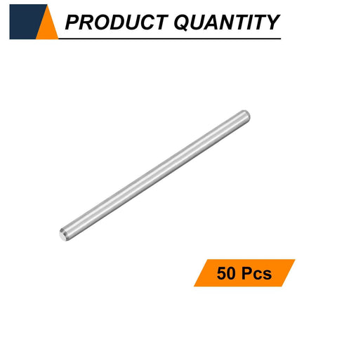 50Pcs M2 Dowel Pins 2mm by 30mm Stainless Steel 304 Cylindrical Shelf Support Peg Pins shown on white background
