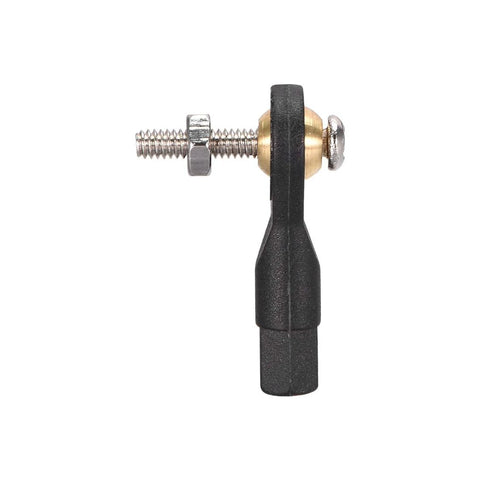 Side view of a Pack Of 10 M2 2.0x19mm Lever Steering Linkage Tie Rod End Ball Head with screw and nut for RC helicopter, airplane, and robot.