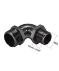 90 Degree M20 Cable Gland Waterproof IP68 Nylon Joint With Adjustable Locknut, Fits 9mm to 14mm Cable Diameter, Dust Proof Joint