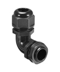 90 Degree M20 Cable Gland Waterproof IP68 Nylon Joint With Adjustable Locknut, Fits 9mm To 14mm Cable Diameter, Dust Proof