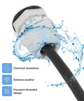 Close-up of a 10 Pcs M20x1.5 Cable Glands Adjustable 7-12mm PA6 Nylon IP68 Waterproof Seals with water splash, highlighting features.