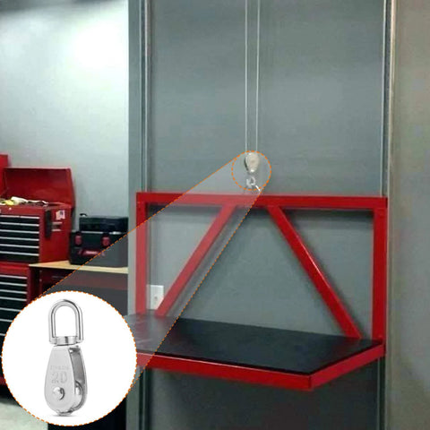 16 Pack M20 Single Pulley Block With 200lbs Load Capacity In 304 Stainless Steel Swivel Pulley for wire rope hanging