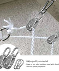 10 Pcs M20 Single Pulley Block 304 Stainless Steel M20 Pulleys for Rope with Snap Hook, shown installed on wire rope