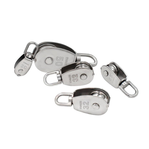 Stainless Steel Pulley M20 Single Wheel Swivel Lifting Rope Pulley Set Lifting Wheel Tools(M20) in various sizes