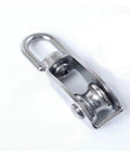 M20 Stainless Steel M20 Pulley Steel Wire Pulley Single Wheel Swivel Lifting Rope Pulley Block for Wire Rope Skating