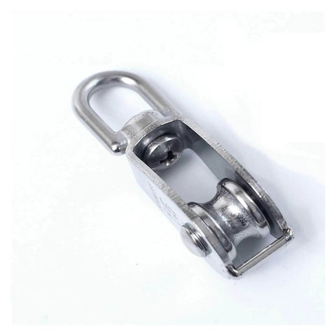 M20 Stainless Steel M20 Pulley Steel Wire Pulley Single Wheel Swivel Lifting Rope Pulley Block for Wire Rope Skating