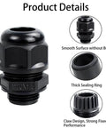 Close-up of M20x1.5 Nylon Cable Gland showing smooth surface, thick sealing ring, and strong claw design.