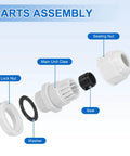 Parts assembly of 10 Pcs M20x1.5 Cable Glands Adjustable 7-12mm PA6 Nylon IP68 Waterproof Seals Anti-Corrosion For Industrial Outdoor.