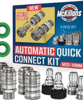 Automatic M22 14mm Quick Connect Kit For Pressure Washers Plug And Play M22 To Three Eighths Quick Connect Fittings Eight Piece Set