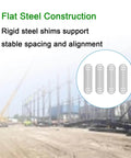 Achieve precise mounting and spacing with a 48-piece M22 flat shim set, offering thicknesses for leveling and alignment in construction.