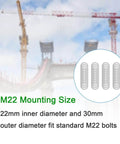 Achieve precise mounting and spacing with a 48-piece M22 flat shim set for mechanical assemblies, shown with bridge background.