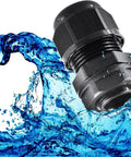 M22x1.5 Nylon Cable Gland Waterproof IP68 Black Cord Gripper Fitting With Adjustable Sealing Nut Strain Relief RoHS Compliant