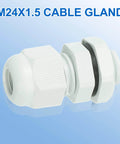 8 Pcs M24 Cable Gland Set 12 To 15mm Wire Hole Waterproof Nylon Joint For Cable Fixing Wiring Repair Gland Replacement